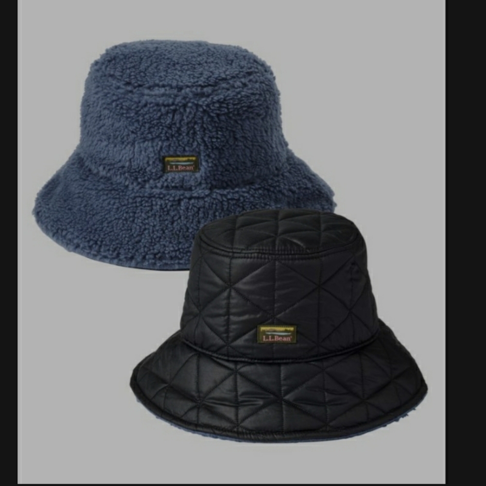 L.L. Bean Blue and Black Bucket Hat